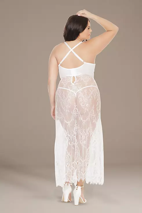 Coquette Long Lace Underwire Cup Chemise Image 4