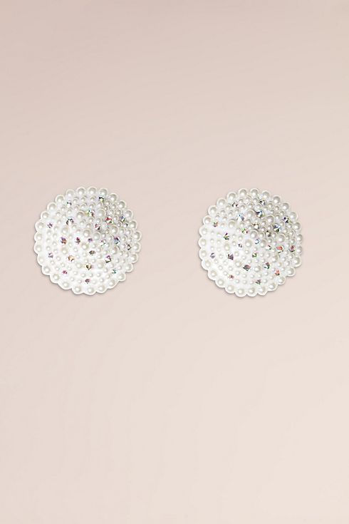 Coquette Pearl and Crystal Adhesive Cups Image 1