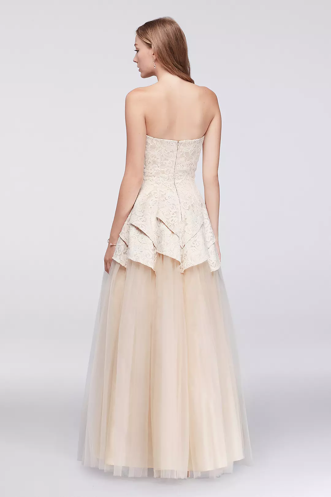 Lace and Tulle Ball Gown with Tulip Bodice Image 2