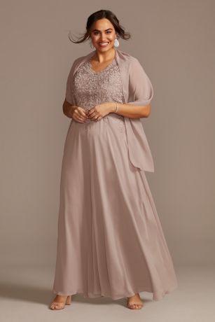 large dresses for mother of the bride