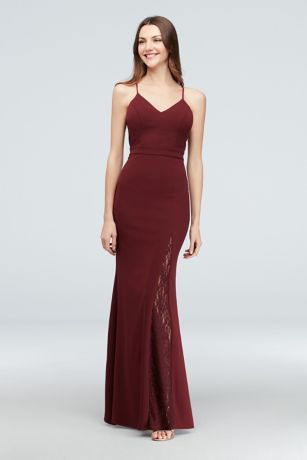 simple long gown for wedding guest