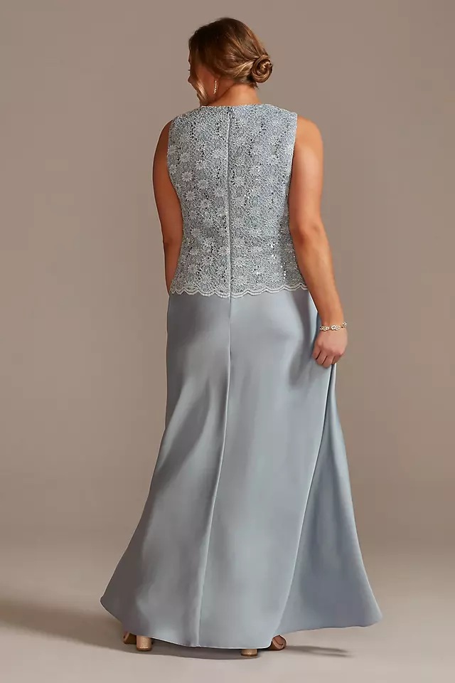 Flowy A-Line Dress with Lace Bodice and Jacket Image 4