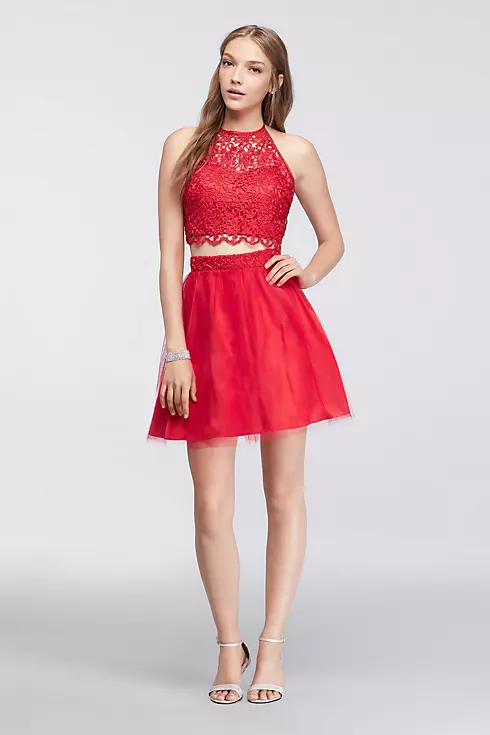 Homecoming Crop Top with Tulle Skirt Image 1