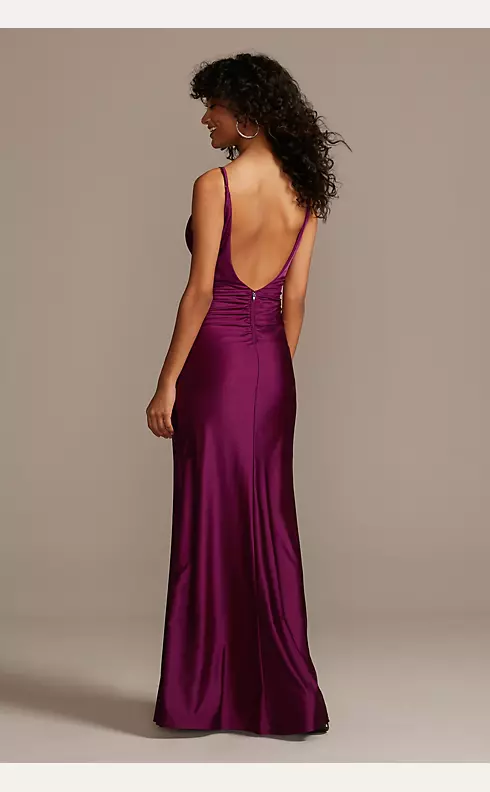 Spaghetti Strap Notch Dress with Low Ruched Back Image 2