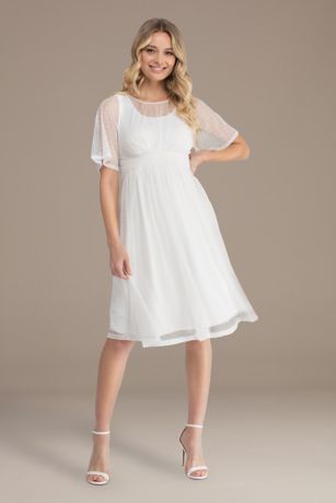 Short A-Line Short Sleeves Dress - Kiyonna