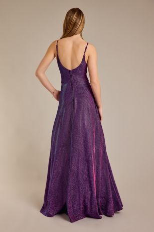 Glitter Ball Gown with Bodice Cutout | David's Bridal