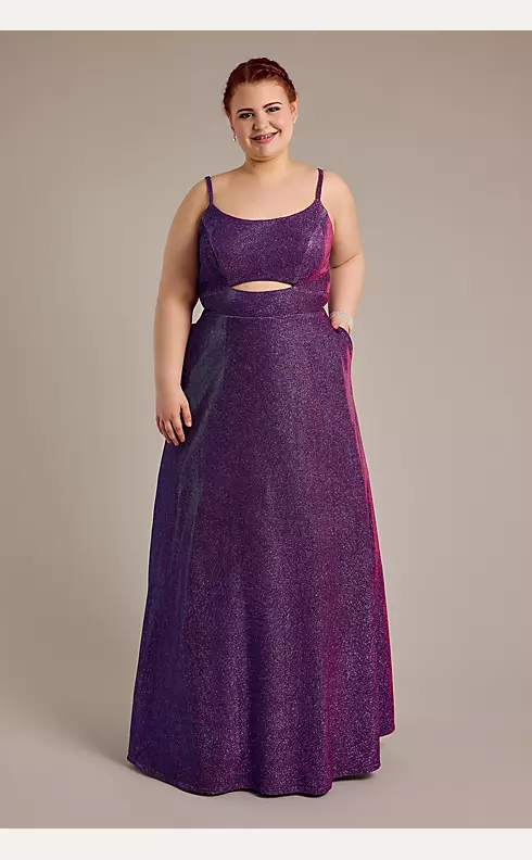Glitter Ball Gown with Bodice Cutout Image 1