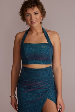 HTH glitter tiered skirt ネイビー HTH glitter tiered skirt