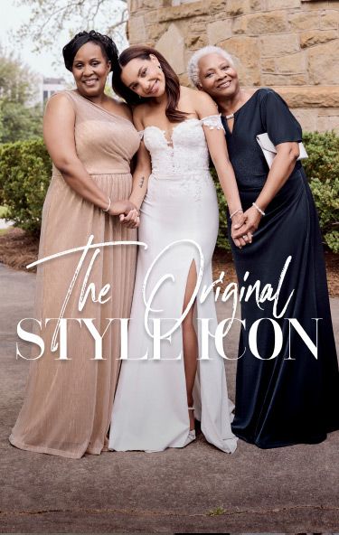 bride with her mother and grandmother promoting the original style icon