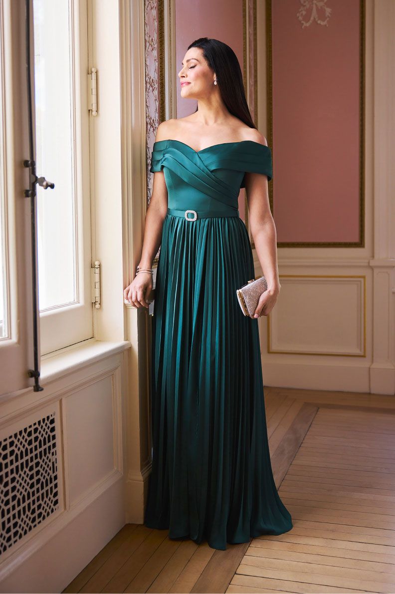 slim fit dress slacks Emerald Green Mother Of The Bride Outfits Illusion Sleeves Sweetheart main image 1