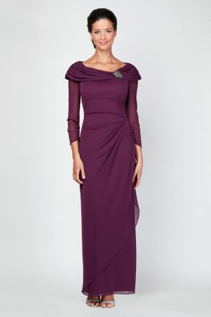 Portrait Neckline Mother of the Bride Dresses