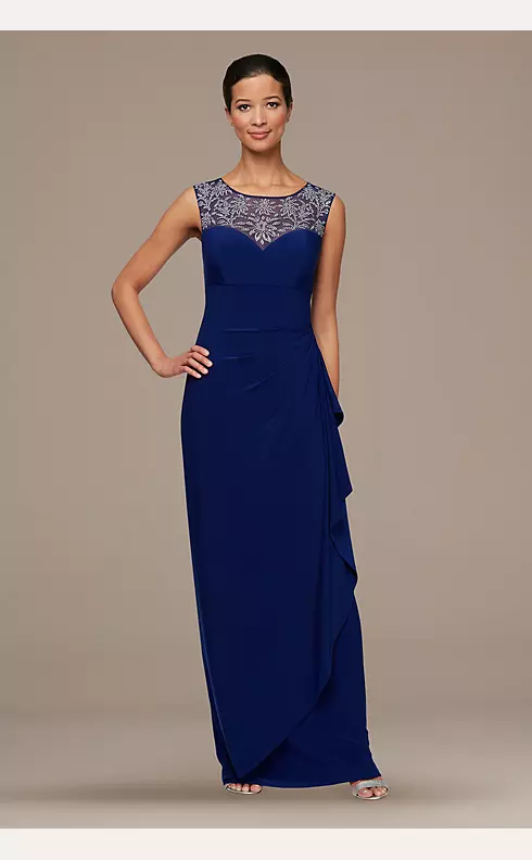 Illusion Sweetheart Neckline Matte Jersey Gown Image 1