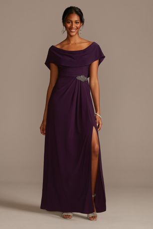 dusty purple mother of the bride dress