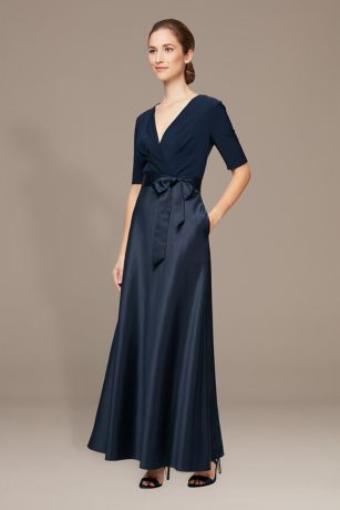 green emerald velvet dress Alex Evenings Plus Size Rosette Gown - Navy