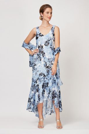 Alex evenings high outlet low dress