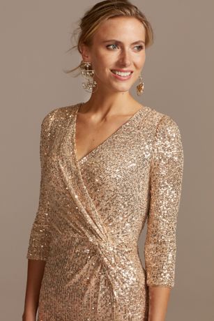 sequin wrap dress