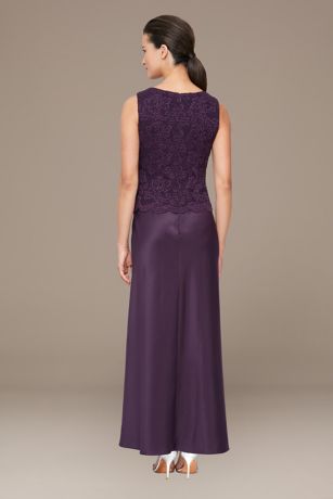 Petite Mock Three-Piece Lace Tank Dress and Jacket | David's Bridal