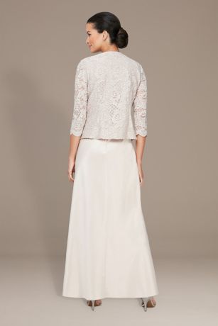 Petite Mock Three-Piece Lace Tank Dress and Jacket | David's Bridal