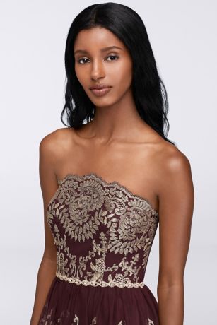 strapless homecoming dress