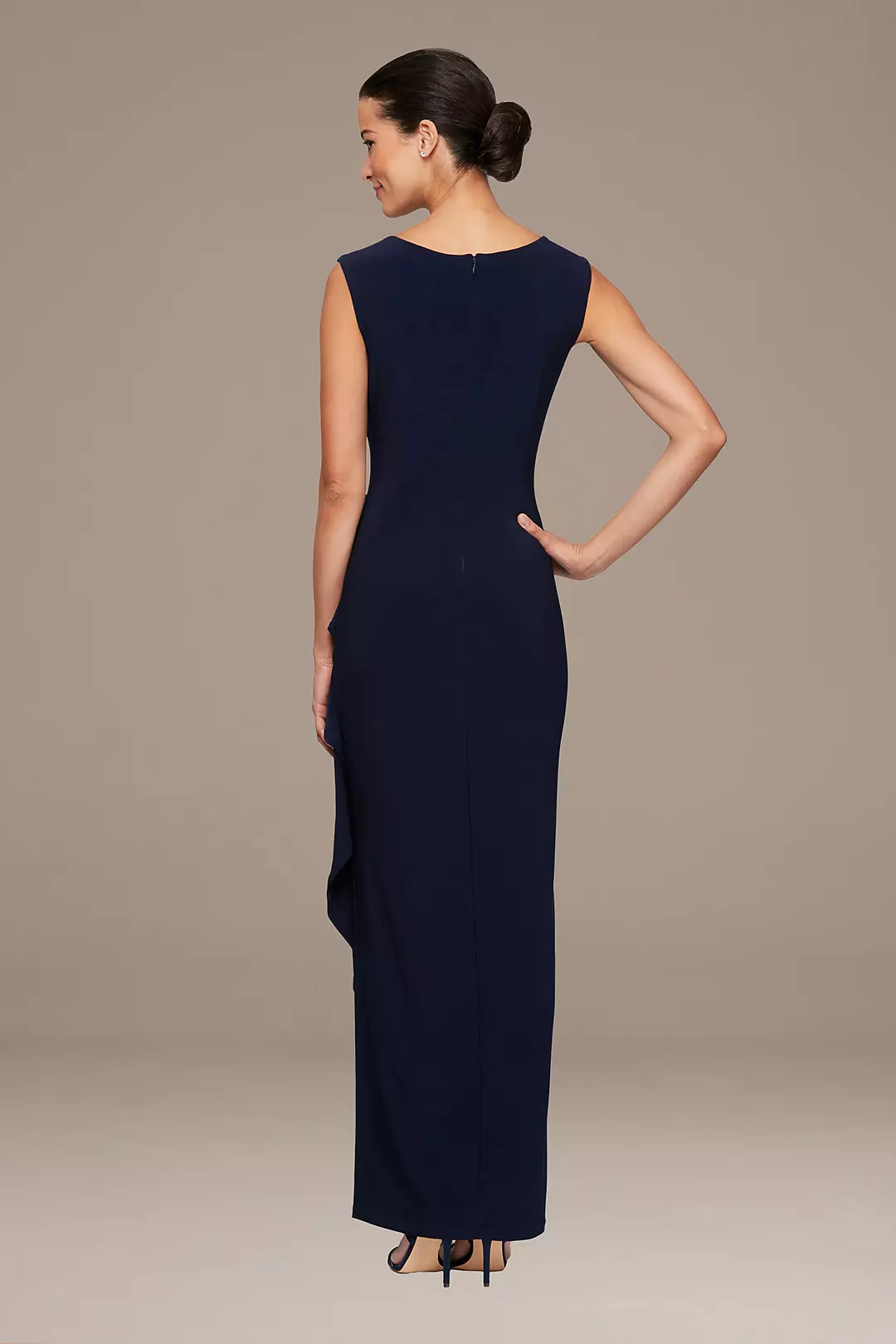 Sleeveless Lace High Neck A-Line Dress | David's Bridal Sleeveless Lace High Neck A-Line Dress | David's Bridal