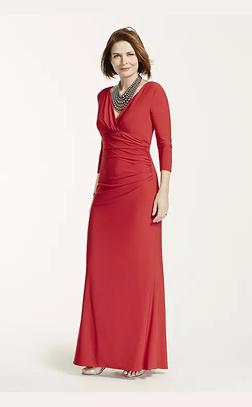 3/4 Sleeve Long Jersey Dress Image 1