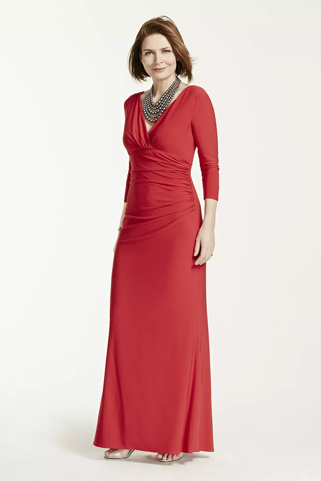 3/4 Sleeve Long Jersey Dress Image