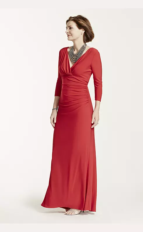 3/4 Sleeve Long Jersey Dress Image 2