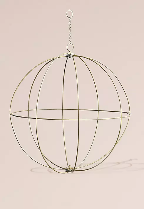 Gold Wire Sphere Chandelier Image 1