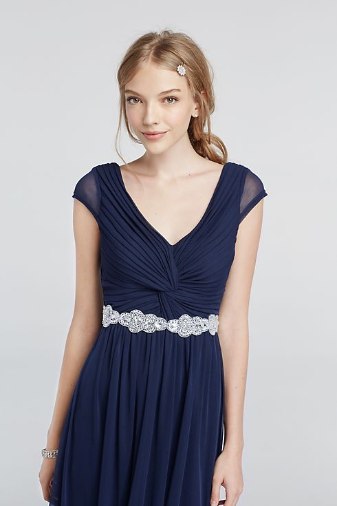 Cap Sleeve Dress with Beaded Waist Image 3