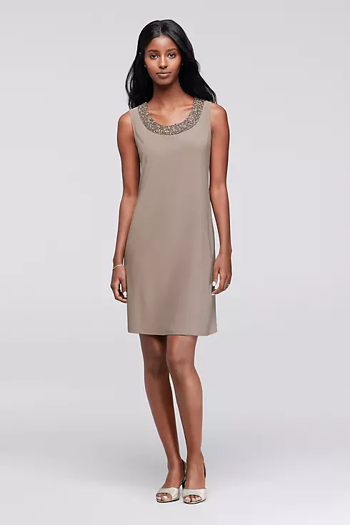 Two-Piece Short Dress with Illusion Panel Jacket Image 3