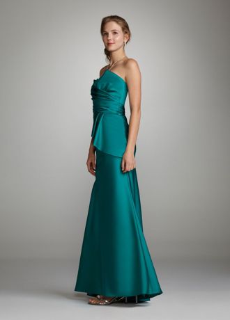 Long Peplum Bridesmaid Dress