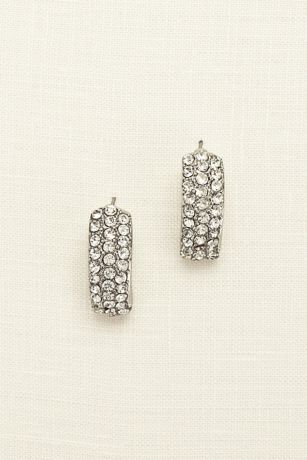 Numbering ♥ #3124 Pave Sculpted Wave Hoop Earrings DB213302_MSILVER_JWLY_PROD11_0