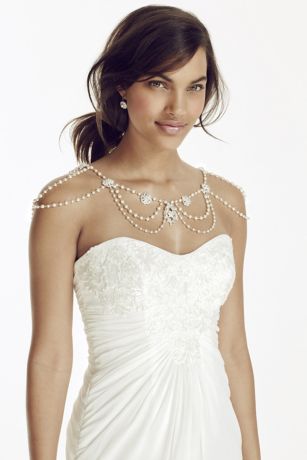 Strapless Wedding Dress with Statement Necklace