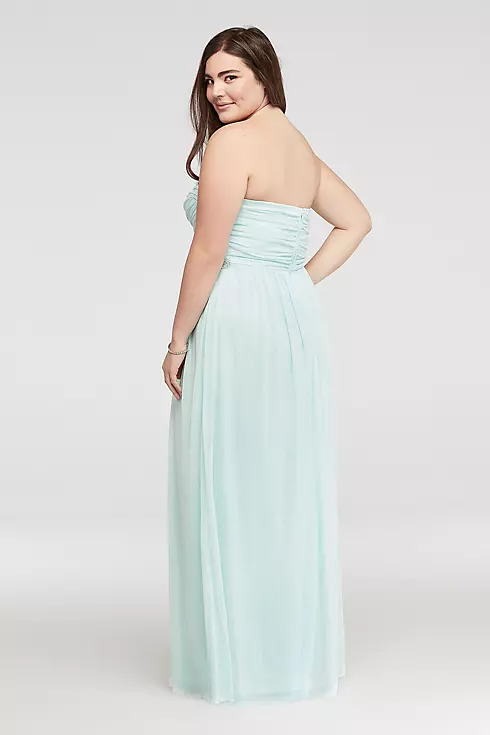 Strapless Glitter Prom Dress with Basket  Detail Image 2