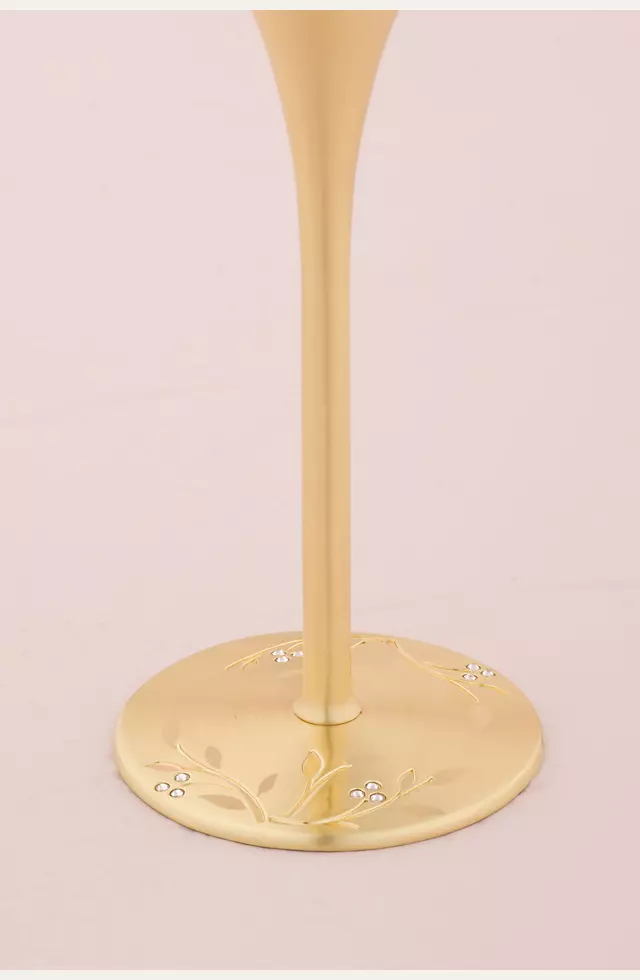 Gold Champagne Glass Set with Swarovski Crystals Image 5