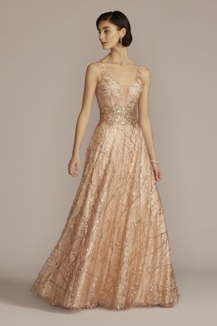 Jewel Embellished A Line Prom Dress David s Bridal