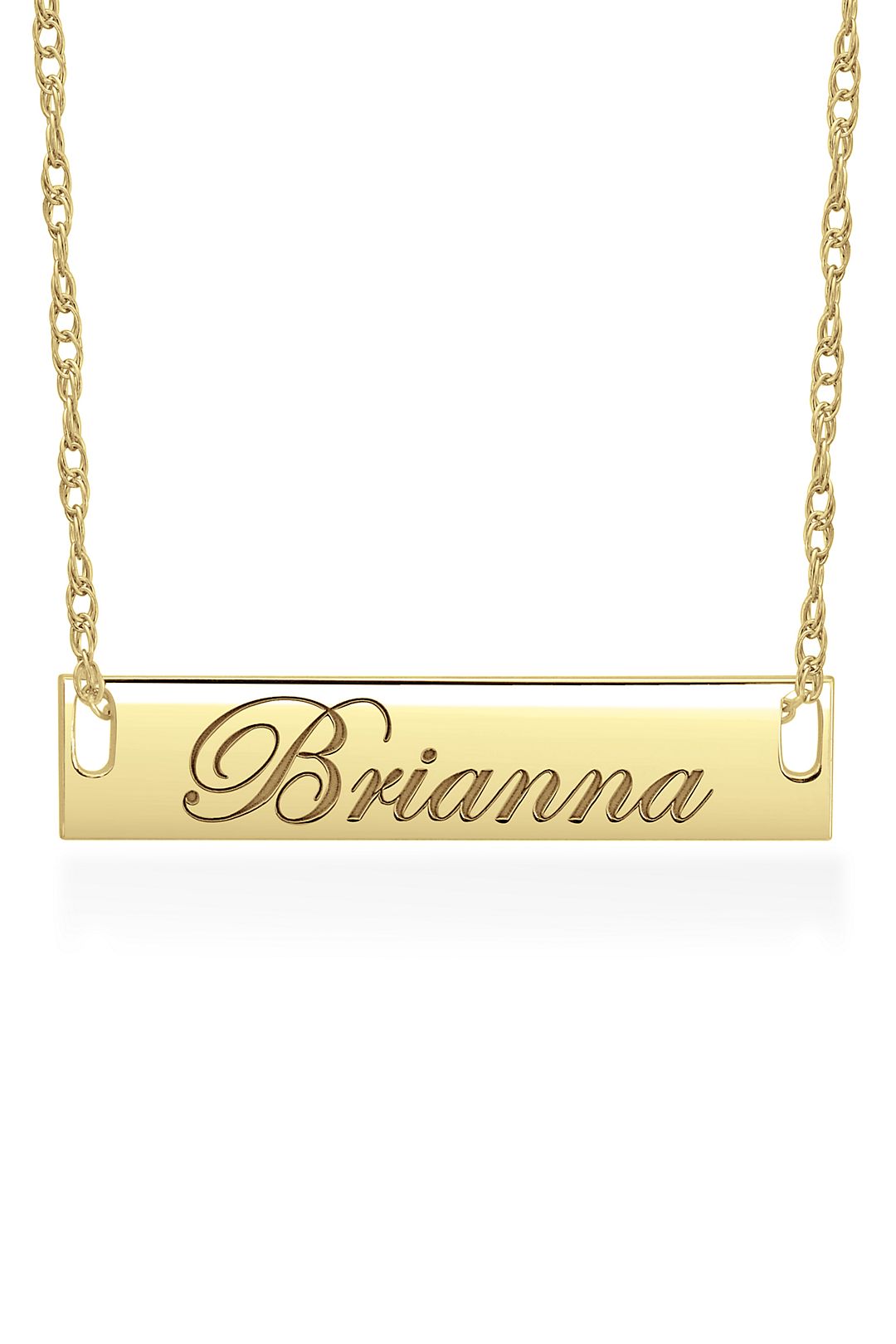 Personalized Bar Necklace with Script Lettering Image 4