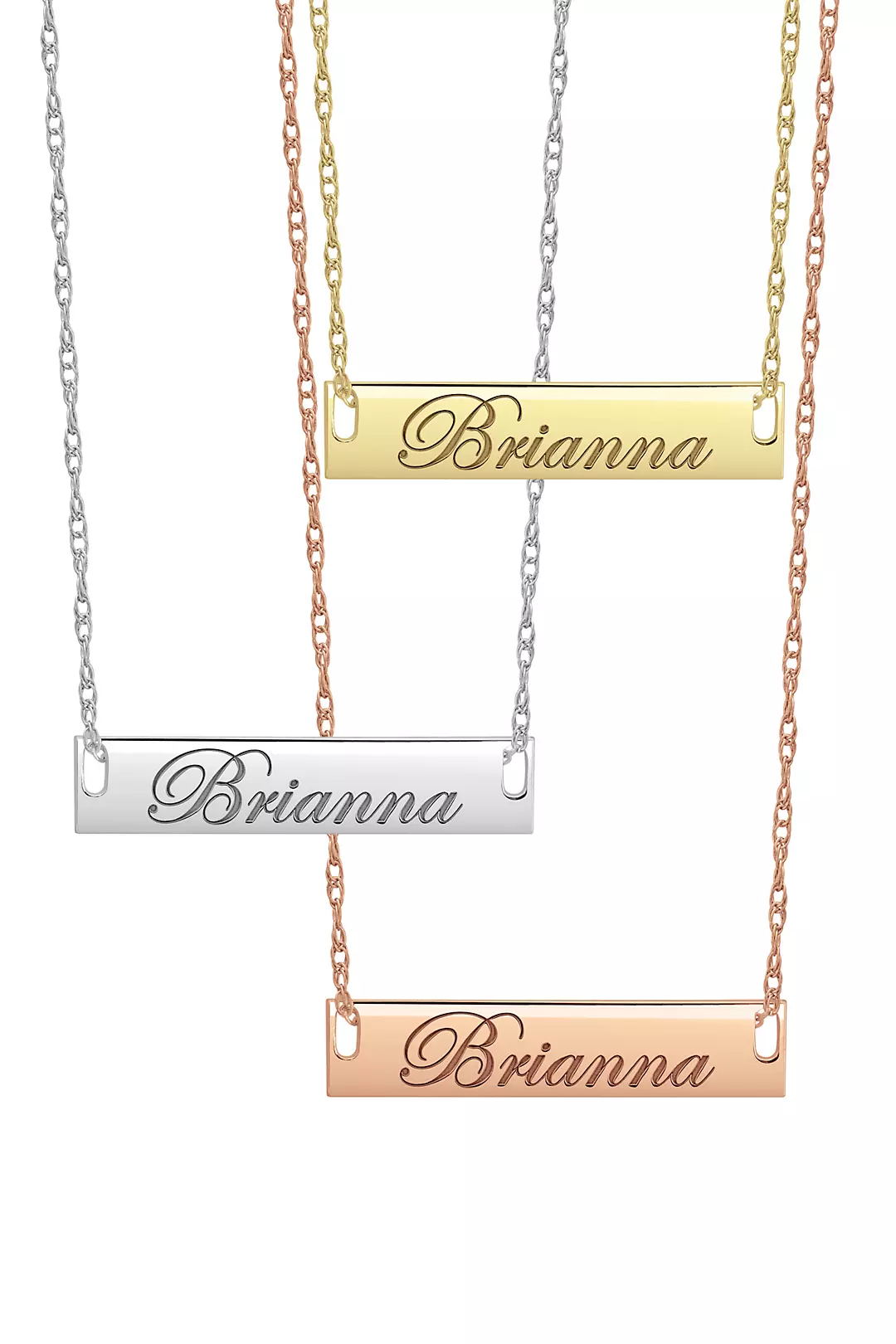Personalized Bar Necklace with Script Lettering Image 2