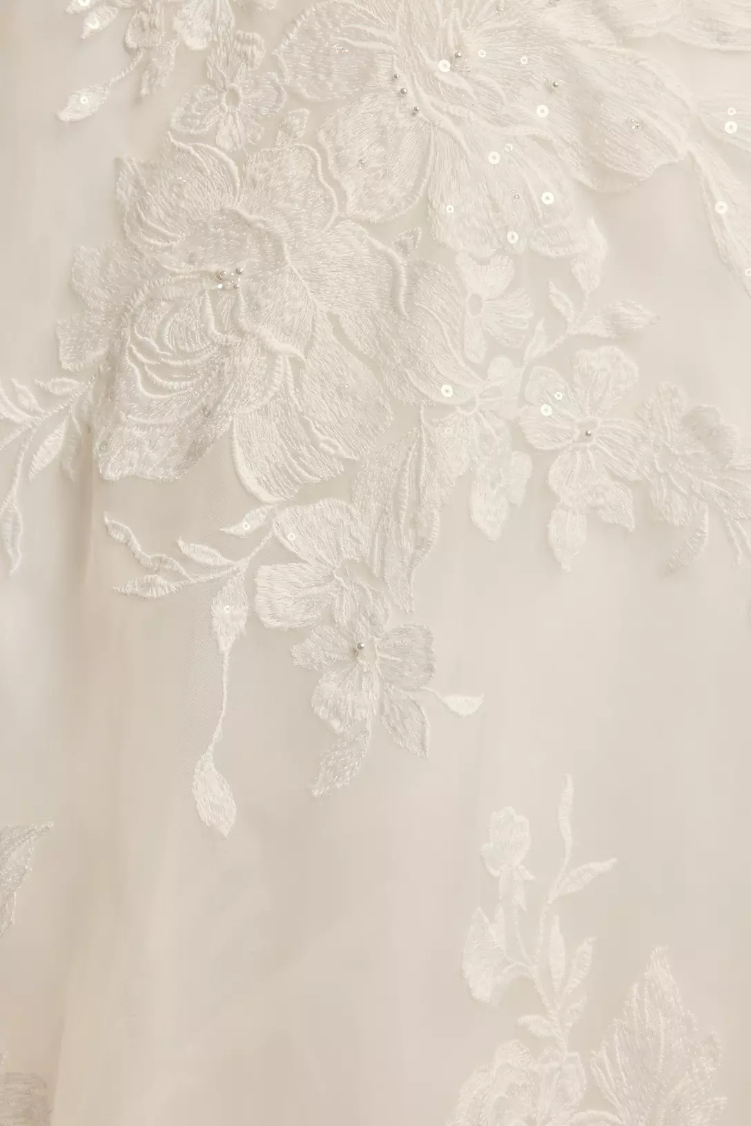 Strapless 3D Floral Organza Wedding Dress Image 5