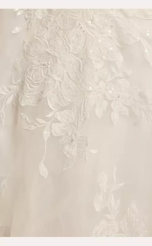 Strapless 3D Floral Organza Wedding Dress Image 5