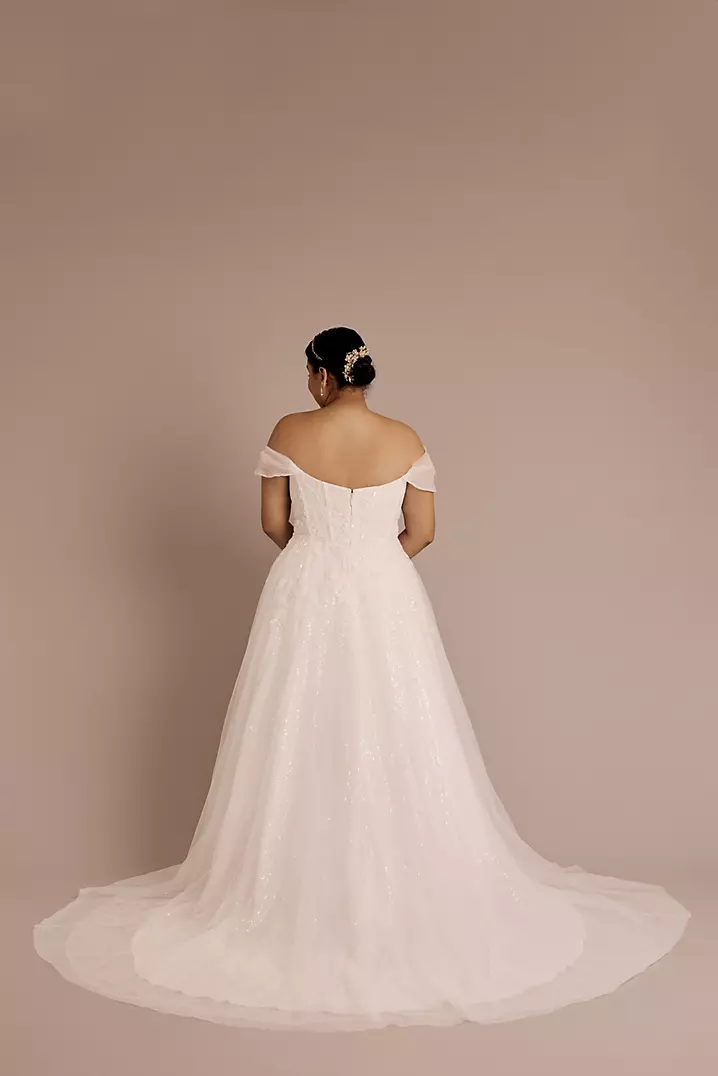 Lace Appliques A Line Off The Shoulder Wedding Dress Lace Appliques A Line Off The Shoulder Wedding Dress
