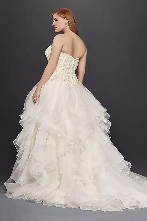 Organza Ruffle Skirt Wedding Dress As-Is Image 2