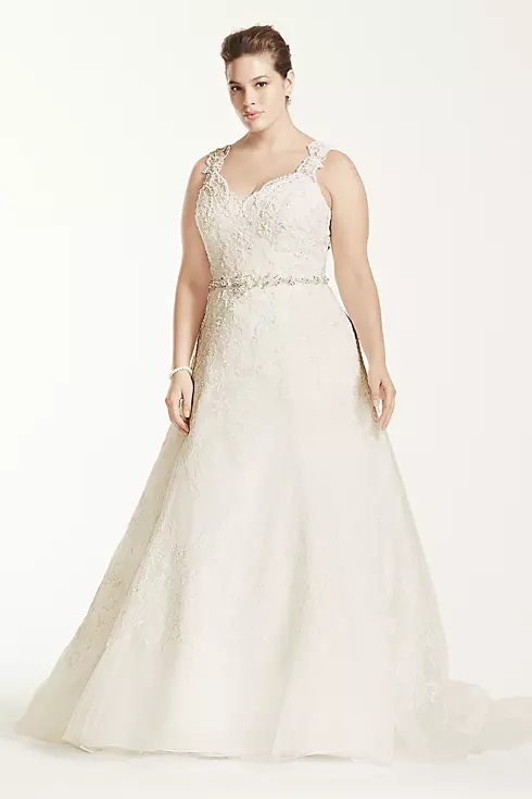 As-Is A-Line Wedding Dress with Beaded Lace Image 1