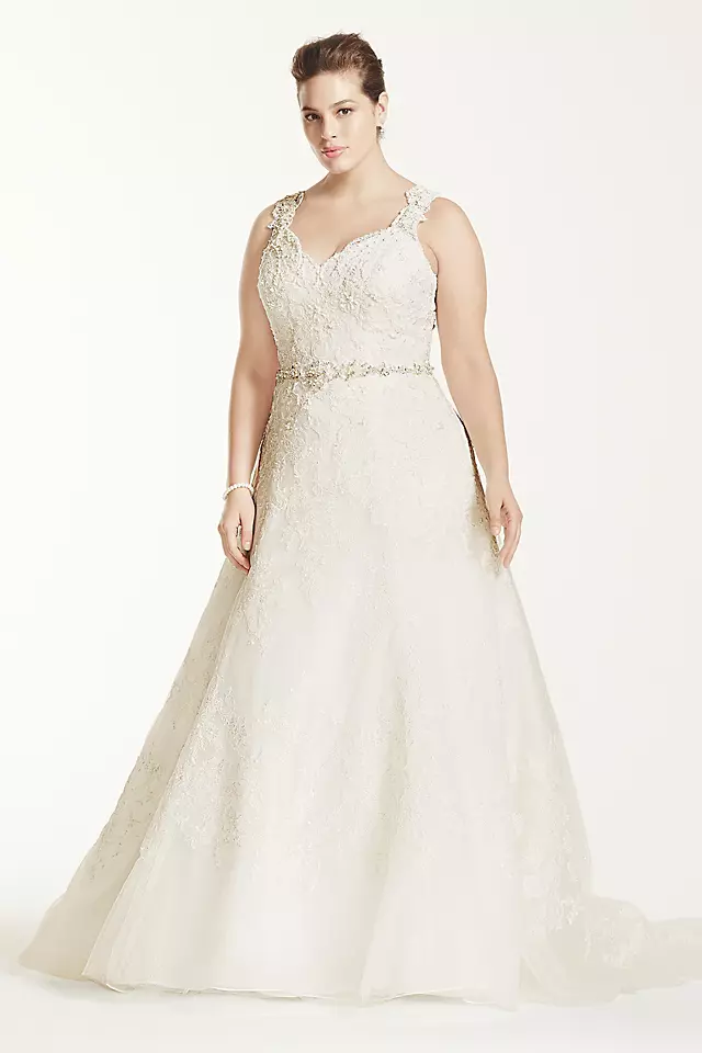 As-Is A-Line Wedding Dress with Beaded Lace Image
