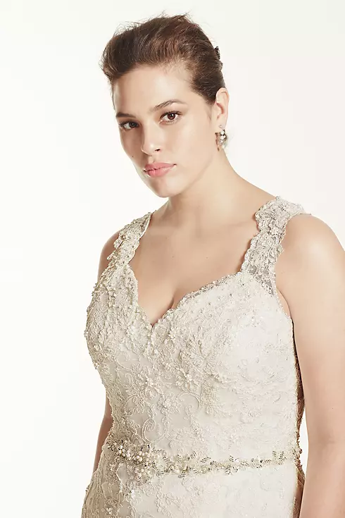 As-Is A-Line Wedding Dress with Beaded Lace Image 4