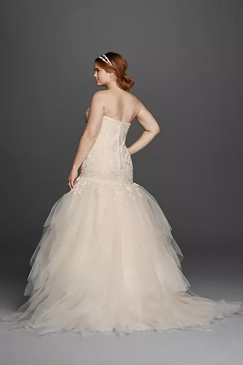 As-Is Strapless Tulle Plus Size Wedding Dress Image 2