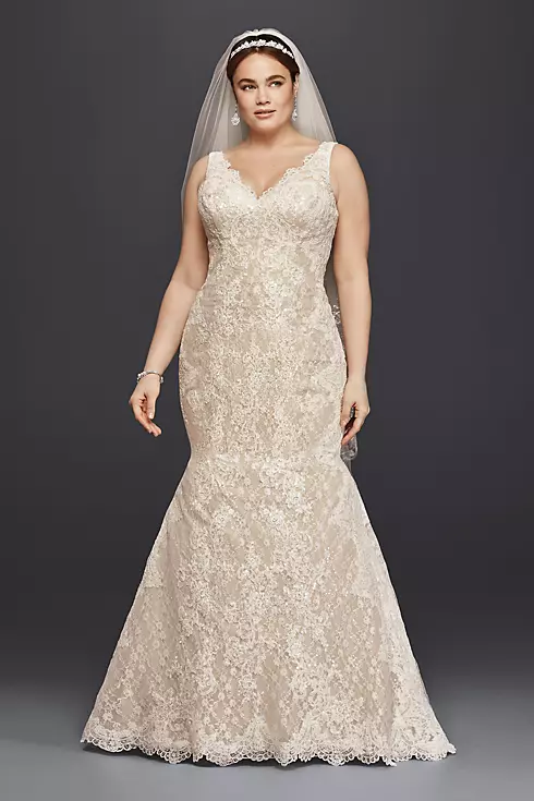 As-Is Plus Size Lace Trumpet Wedding Dress Image 1