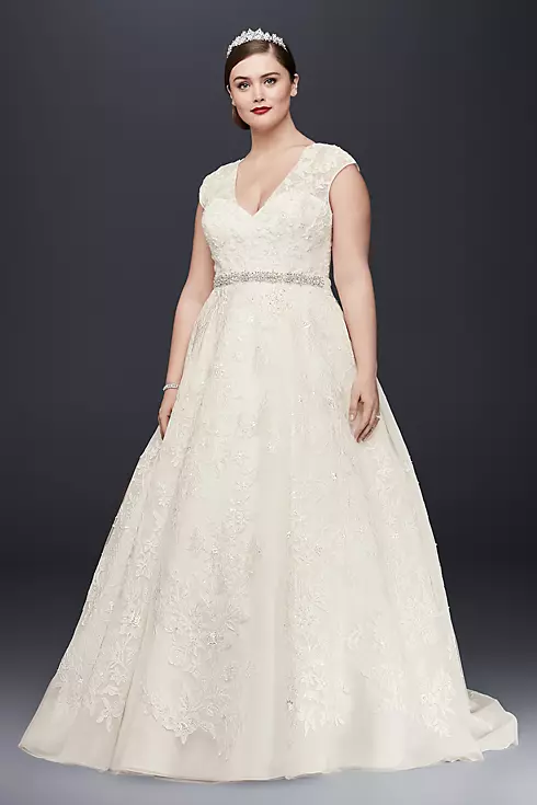 Oleg Cassini Plus Size Ball Gown Wedding Dress Image 1