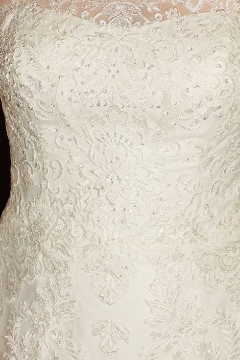 Off-The-Shoulder Lace A-Line Wedding Dress Image 4