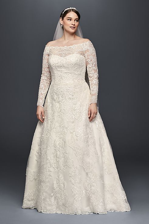 As-Is Plus Size Lace A-Line Wedding Dress Image